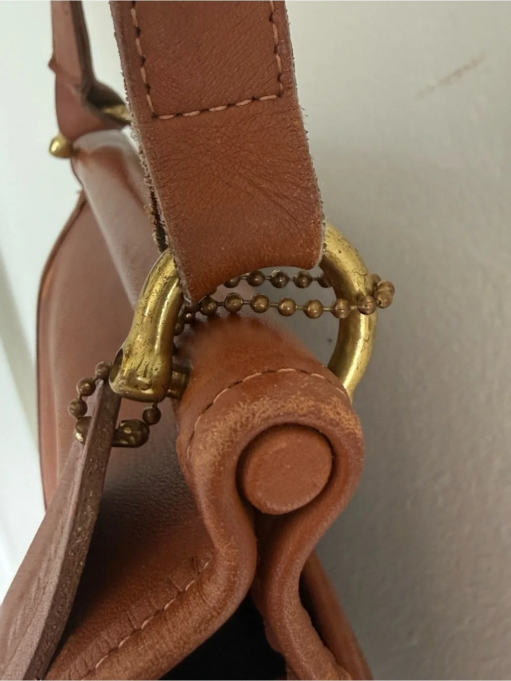 Vintage Coach Murphy Bag Style 323 British Tan Leather Crossbody
